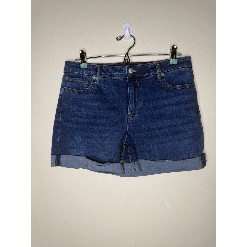 Hudson Women's‎ Cuffed Denim Shorts Blue Mid Rise Summer 5-Pocket Size 10/30